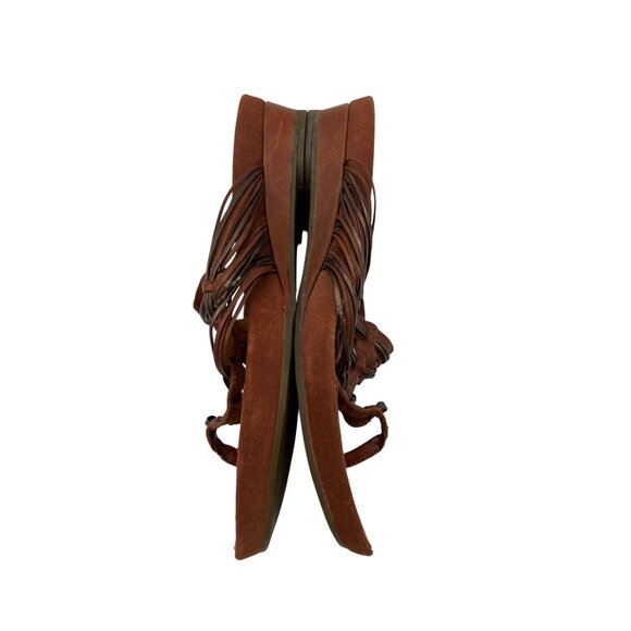 Clarks Artisan Collection Women's Brown Leather Woven Strap Sandals Size 8.5 - Picture 7 of 7